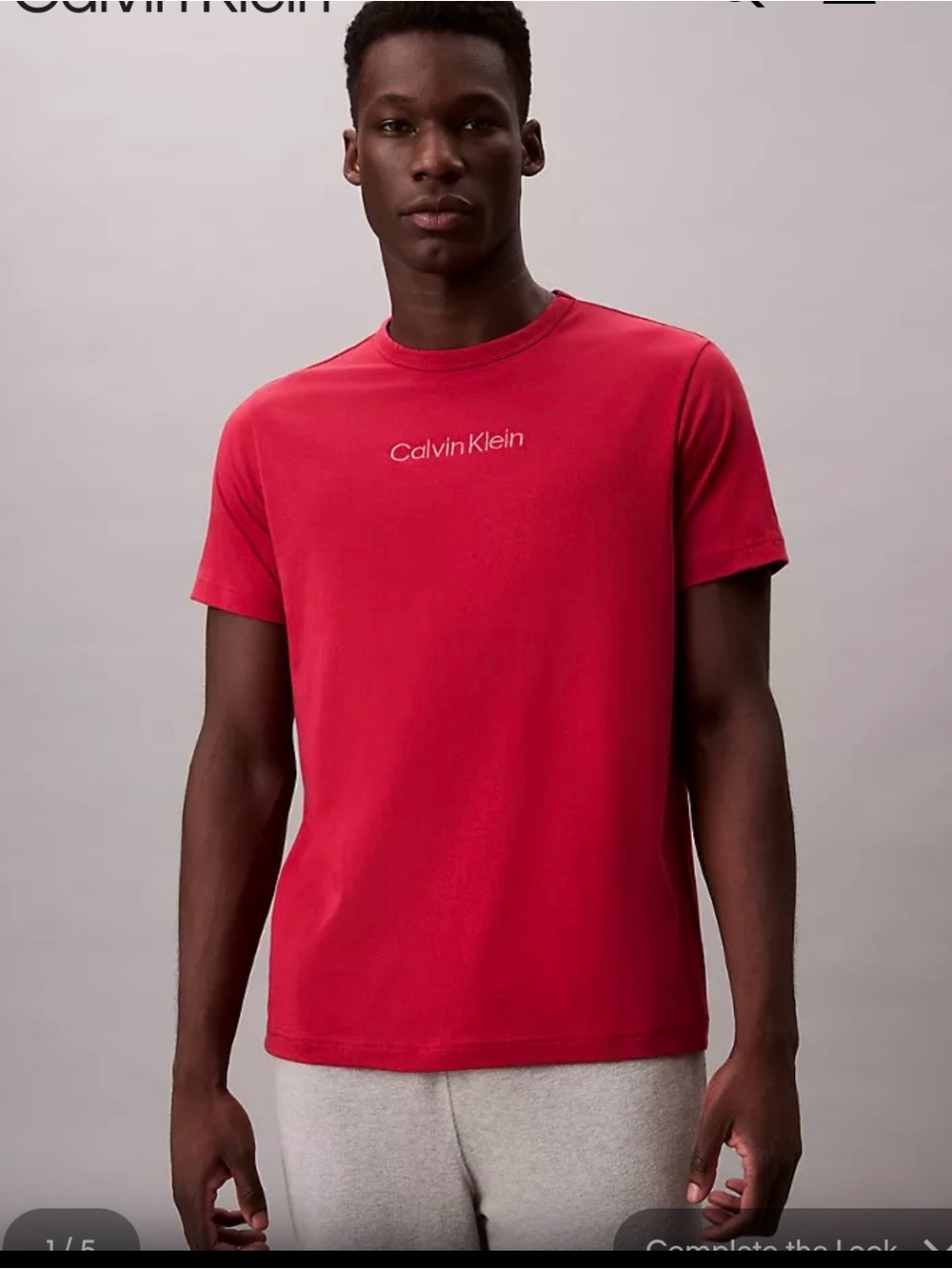 Calvin Klein Logo Sleep T-Shirt men’s color red stamp